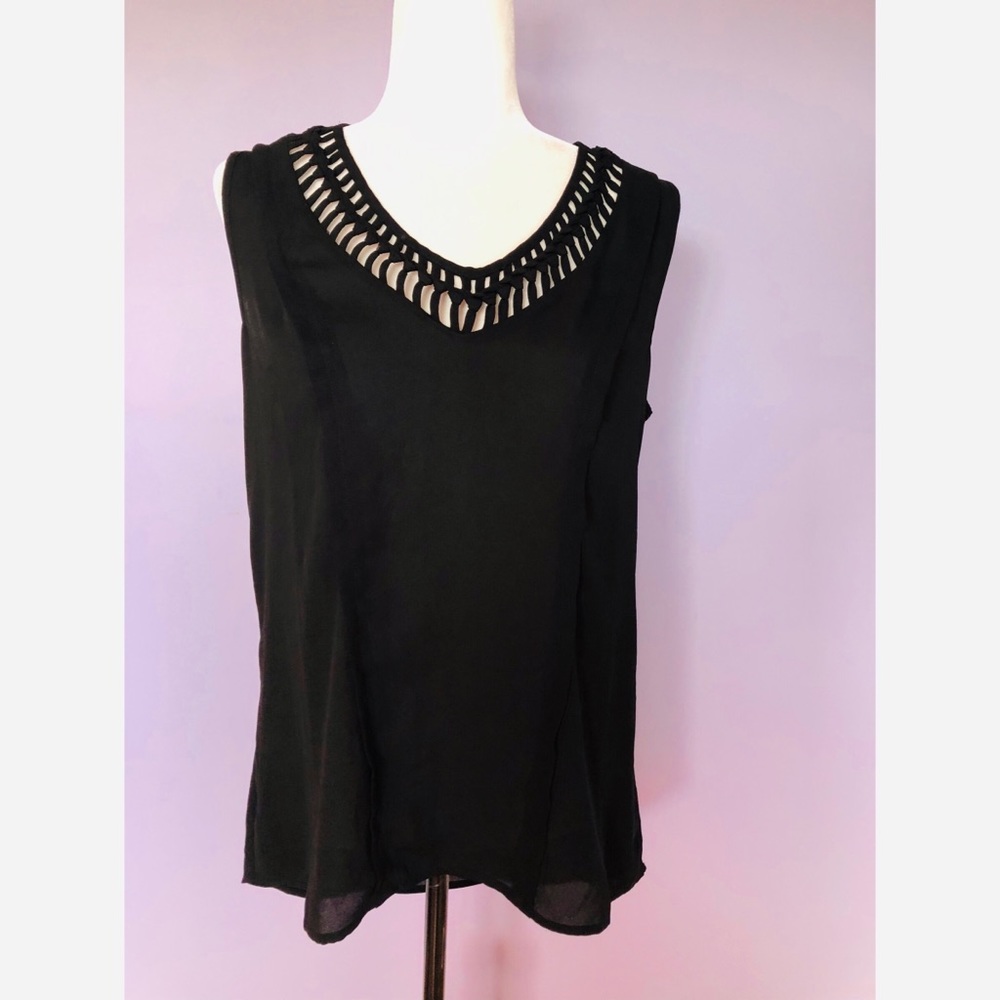 ANTHROPOLOGIE Maeve Black La Vista Top - Picture 5 of 8